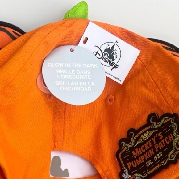 Disney 2024 MICKEY MOUSE 🎃 Pumpkin Glow in the Dark Baseball Hat Adult Size NEW - Picture 11 of 11